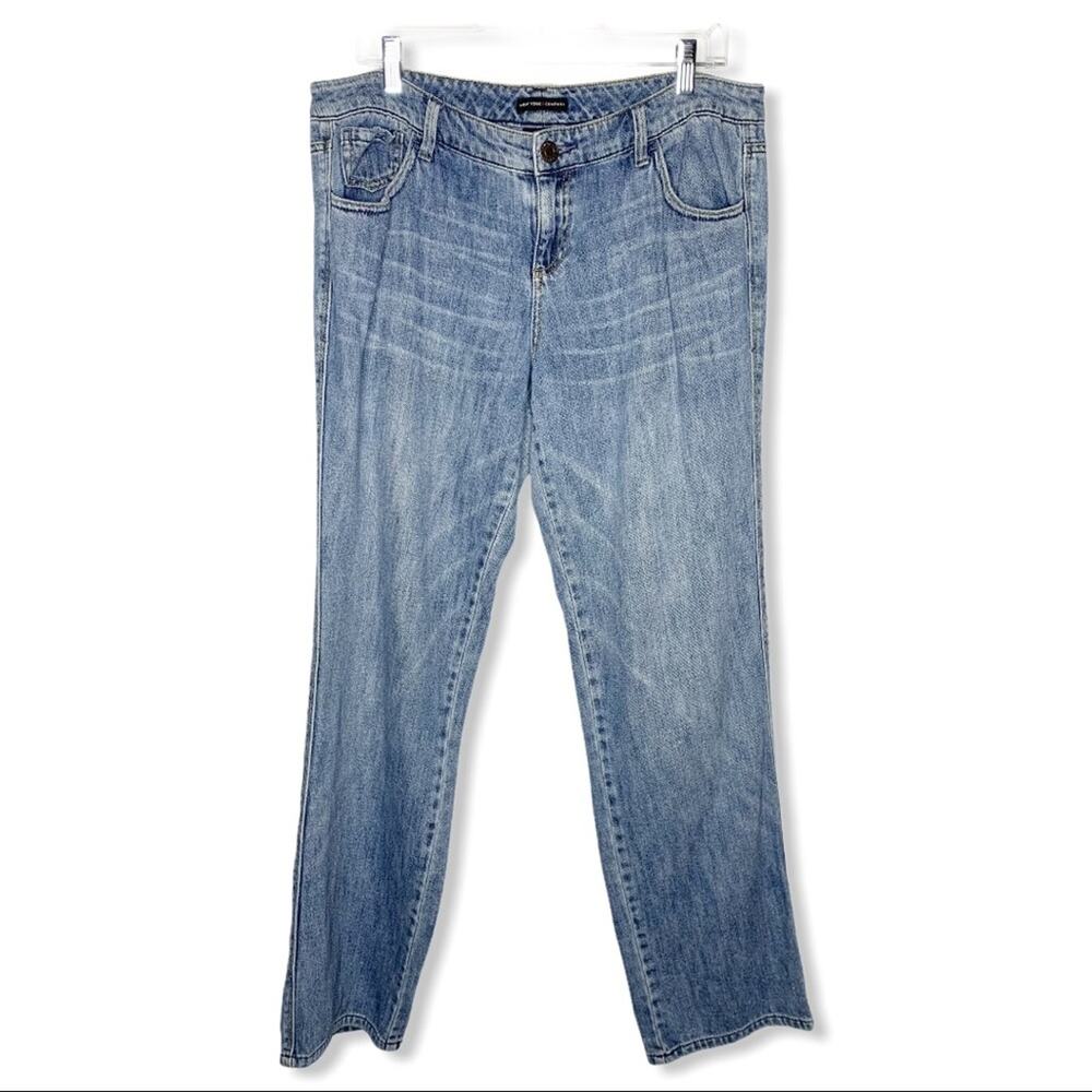NEW YORK & CO / acid wash cotton straight jeans